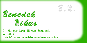 benedek mikus business card